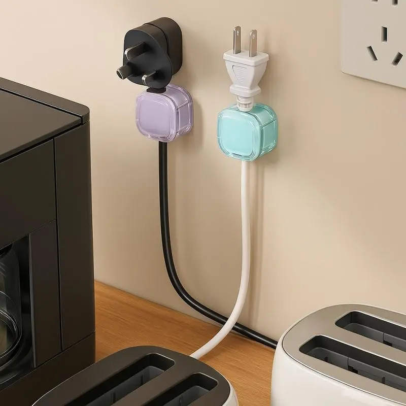 Magnetic Cord Organizer, 6 Wall Mounted Cord Clips, Desktop Cord Storage Management Clip, Office Desktop Household Organizer