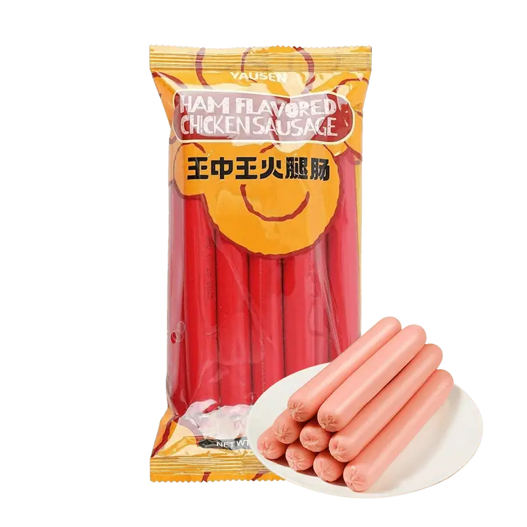 YAUSEN King Ham Sausage - Chicken Flavor Sausage 11 oz - Savory Tender High Protein Snack or Meal Add-On - Perfect for Late Night Noodles