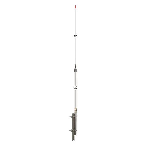 212 MAIN Procomm PAT-12 Patriot Fiberglass CB Base 12m Station Antenna - Omni-Directional, Threaded, Extremely Easy Install, Chrome Plated Wave Design, High Power, Includes Mount, Audio & Video Accessory