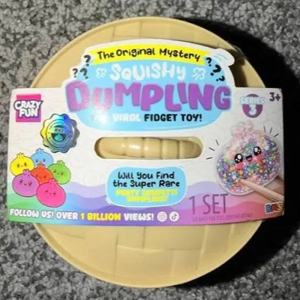 Viral Squishy Dumpling Series 3 - Mystery Blind Box Toy for Collectors, Cute Fidget Sensory Doll for Kids