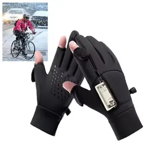 Winter Touch Screen Gloves Windproof Thermal Non Slip Silicone Palm Gloves Men Women for Hiking Camping Running Outdoor Sports