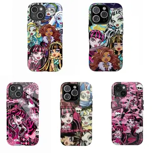 Monster High Characters Protective Phone Case,Tough phone case,for iPhone 16/15/14/13/12/11/17 ProMax Plus for Samsung phones, suitable for both men and women, an excellent choice for Halloween, Christmas and Thanksgiving.