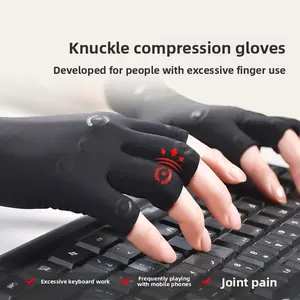 Half finger joint compression glove, tendon sheath, carpal tunnel syndrome, compression protection, wrist finger relief, pain relief pressure sleeve