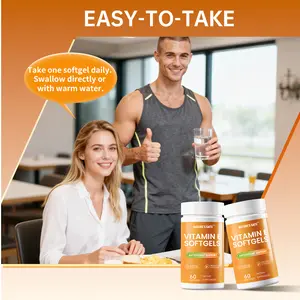 NATURE'S GATE Vitamin E Softgels, Dietary Daily Health Supplement, 60 Count