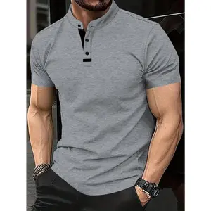 100% Polyester Short Sleeve Round Neck Shirt - Men's Classic Solid Green Casual & Comfortable - Machine Washable, Stretchable Knit, Ideal for Spring/Fall, Autumn Apparel(Sheets)