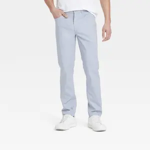 Men's Comfort Wear Slim Fit 5-Pocket Pants - Goodfellow & Co - Light Gray 36x32: Midweight Cotton Blend, Stretch, Machine Washable