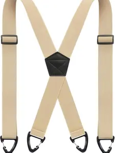 X Back Hidden Suspender 1.5 Inches Under Clothing Heavy Duty Work Suspenders for Men Women