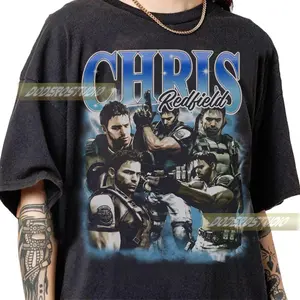 Limited Chris Redfield Vintage Shirt, Retro Chris Redfield Gifts for Woman and Man, Funny Game Gifts Tee, Chris Redfield 90s Bootleg T-Shirt
