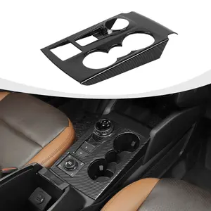 Carbon Fiber Look ABS Inner Gear Shift Panel Cover Trim, High-Quality UV Coated Car Interior Decorative Car Accessory for 2021+ Ford Bronco Sport Auto Interior Accessories