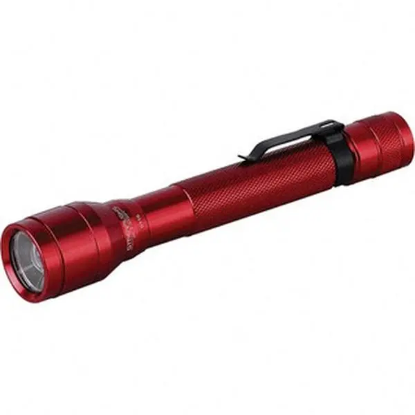 Streamlight Red Aluminum Industrial-Tactical LED Flashlight for Adults, 250 Lumens, 360 Min Runtime, LED Lights, 2 Alkaline Batteries Included (71703)