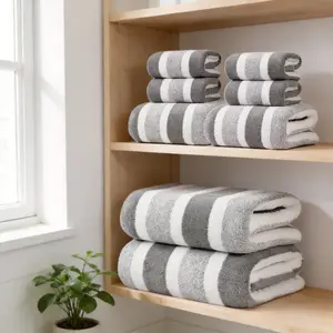 8-Piece Luxury Towel Set Soft Plush Fast Drying Towels for Home Travel Guest Bathroom & Airbnb