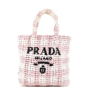 Pre-owned PRADA Raffia Tote Bags REBAG Logo Tote Small by Rebag