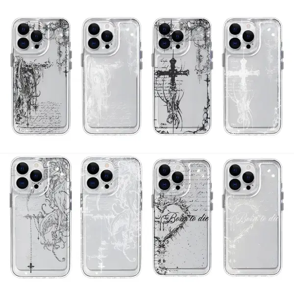 Suitable Ins Style Creative Fashion New Mobile Transparent Phone Case For iPhone 17 16 15 14 13 12 Pro Max Plus Anti Fall Birthday And Holiday Gifts Case Cover,Ultra,Dual,Card,5G,Smartphone