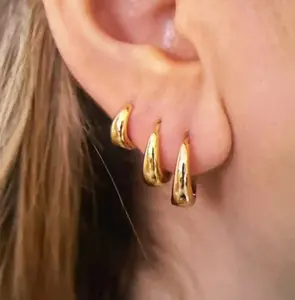 AMICON 3 Pairs of Gold Hoop Earrings, 14K Gold Plated Earrings Stacked Earrings Small Hoop Earrings for Women's Jewelry Gift Fashion Jewelry set,valentines gifts for gf,gifts for valentine's day for gf,earring women