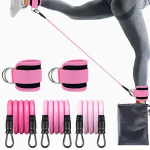 3PCS Ankle Resistance Bands, Ankle Bands for Working Out with Cuffs, Ankle Resistance Band, Glutes Workout Equipment, Butt Exercise Equipment for Women Legs and Glutes