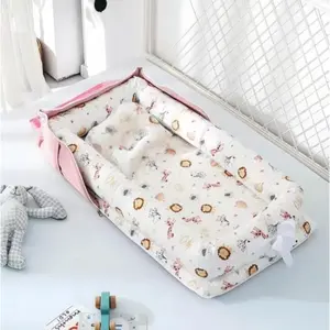 Portable Baby Bed, Baby Crib, Foldable Portable Crib, Newborn Bassinet, Baby Bed for Home, Travel, Outdoor, Baby Furniture for Infant & Toddler