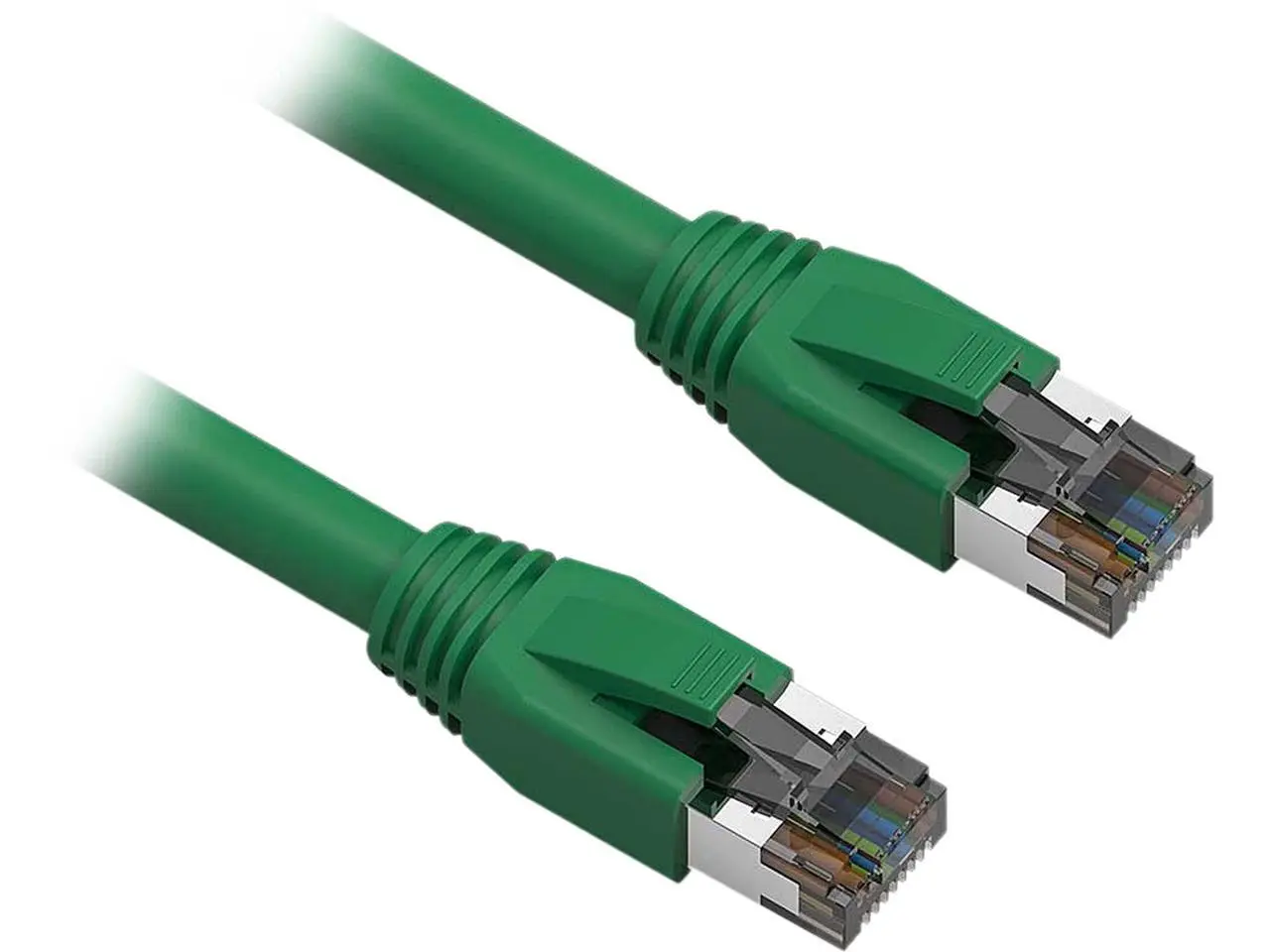 Nippon Labs Cat8 RJ45 7FT Ethernet Patch Internet Network LAN Cable, Indoor/Outdoor, 24AWG, Shielded Latest 40Gbps 2000Mhz, Weatherproof S/FTP for Router, PS4, PS5, Xbox, PoE, Switch, Modem (Green)