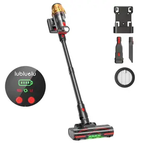 MIUZZY Cordless Stick Vacuum Cleaner, 550W Brushless Motor with 45KPa Suction Power, Rechargeable Home Cleaning Tool with LED Brush for Pet Hair, Carpets & Floors