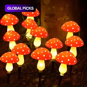 Solar Powered Mushroom Shaped Garden Light, 1 Set Outdoor Decorative Lamp, Solar Garden Ambient LED Light for Yard, Patio, Path, Solar Landscape Lights, Outdoor Pathway Lighting, Outdoor Lights Lamps