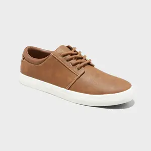Goodfellow & Co Men's Rome Low Top Sneakers - Casual Trainer with Extra Padding, Faux-Leather Upper & Flocked Outsole for Ultimate Comfort