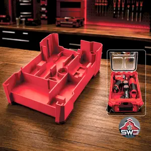Insert Organizer Compatible with Milwaukee Packout 48-22-8435 for M12 Gen 2 Impact Wrench, Ratchet and Batteries