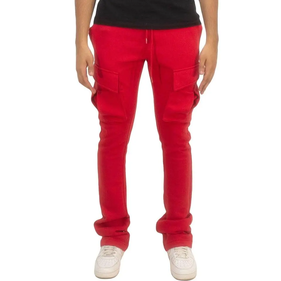 Cargo Fleece Stacked Pants – Warm Streetwear Joggers with Deep Pockets