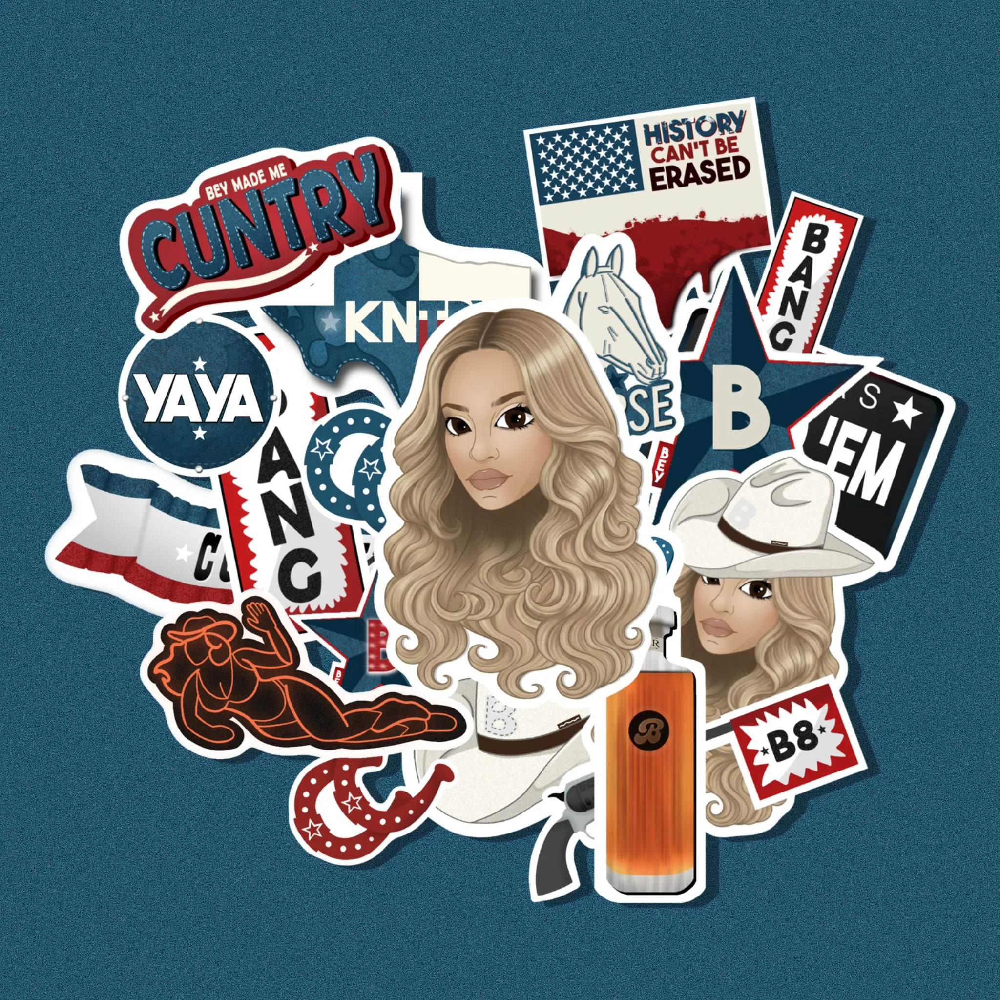 Cowboy Mother Sticker Set | The B-Hive