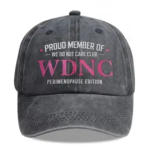 One area - Embroidered Hat, WDNC Baseball Cap, Perfect For Gifts, Daily Wear, We Do Not Care Club Hat, Menopause Perimenopause Women