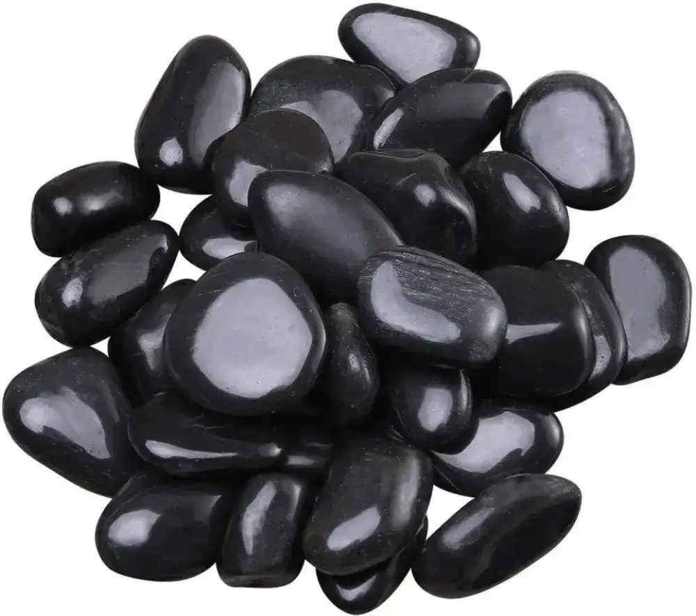 30 lb Black River Pebbles 1-2 Inch, Decorative Landscaping Rocks for Garden, Planters, Walkways & Home Decor