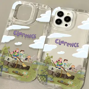 Funny Cartoon C-Clarence Durable Phone Case For iPhone 17/16/15/14/13/12/11/Pro/ProMax/Plus/17Air/Xsmax, Shockproof Transparent Soft Back Cover, Anti-Fall, Ultra-Thin Design, Creative Design Trendy Case, anime Merchandise, Uv Printed, Gift for Christmas