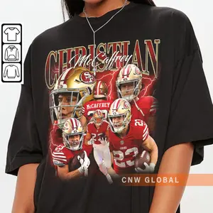 Christian McCaffrey San Francisco Football Shirt, 49ers Football Shirt Christmas Gift Unisex, Football 90s Vintage Fan Gift