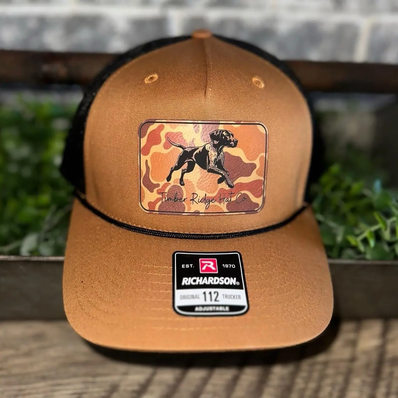 Bird dog camo rope hat