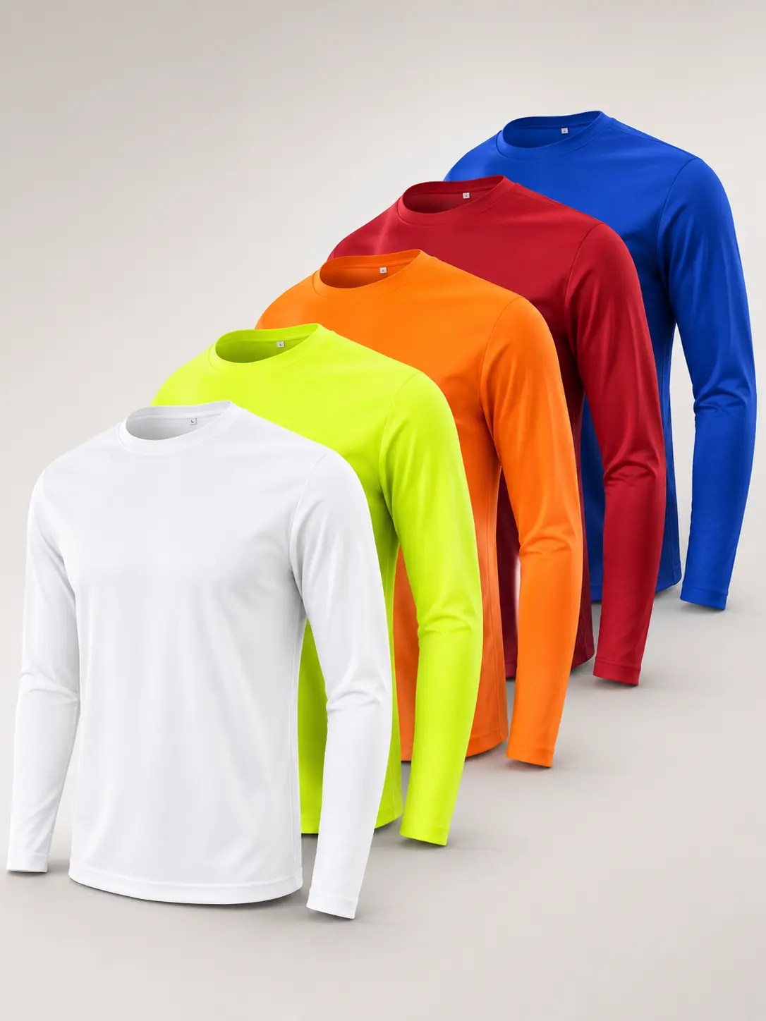 Men's Long Sleeve T-Shirt Pack, Quick Dry Polyester Crewneck Gym Tee, UPF 50+ Sun Protection Activewear for Running & Workouts,back to school,back to school shopping,clothes for back to school,first day of school outfits
