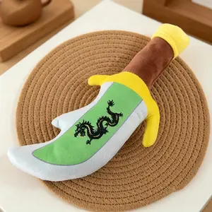 Creative and quirky plush toys, game Qinglong Yanyue Sword plush toy, cute realistic sword plush pillow, soft plush toy
