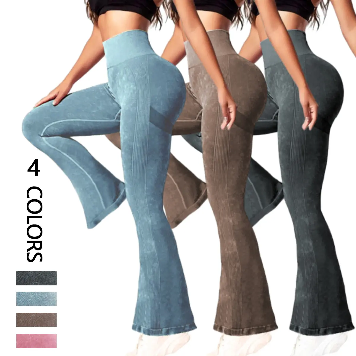 Women's High-Waisted Athleisure Fitness Leggings - Solid Color, Stretchy Soft Butter-Soft Fabric, Bodycon Design with Tummy & Bottom Compression, Ideal for Yoga, Running, Gym Workouts, Stretchy Soft Leggings