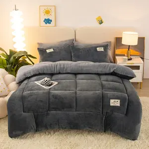 Solid Color Thickened Winter Quilt, 1 Count Soft Comfortable Warm Comforter, Super Fluffy Duvet, Soft Comfy Bedding, Bedding Supplies for Home Bedroom Sofa Couch, Valentine's Day Gift