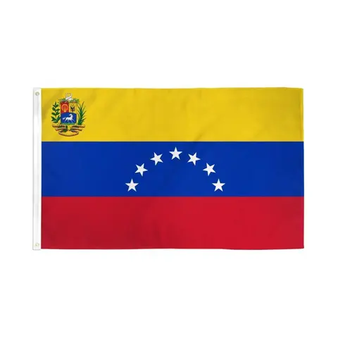 3x5ft Lightweight Venezuela 7-Star Polyester Flag - Durable, Fade-Resistant, UltraBreeze Design, Double-Stitched Edges, Dye-Sublimation Vivid Print, Metal Grommets, Home Party Decorations Fabric Banner Festive Flags
