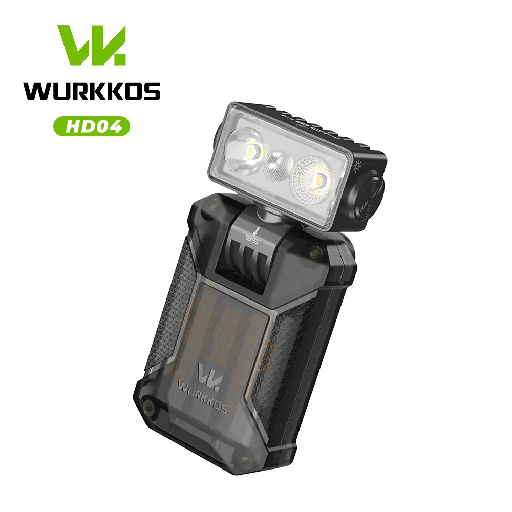 【New Release】WURKKOS HD04 Clip-On EDC Flashlight – 750LM, Multi-Angle 180° Rotating Head, Spotlight/Floodlight/RGB for Outdoor, Work & Emergency,dorm essentials,home decor,home essentials,camping essentials