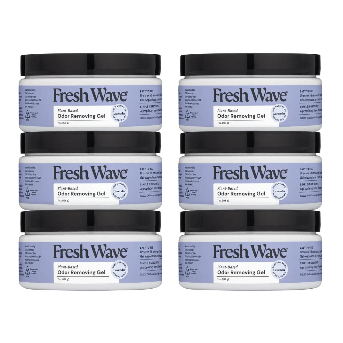 Fresh Wave Odor Removing Gel, Lavender, 7 oz, 6-count
