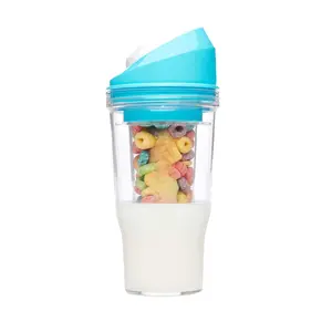 2-in-1 Cereal Milk Travel,Cup Cereal on the go,Portable Cereal Cup Leak-proof Breakfast Container for Car, School & Office, Fits Cup Holders.2-in-1 Cereal Milk Travel Cup ✨ Leak-proof Breakfast Container for Car, School & Office, Fits Cup Holders.