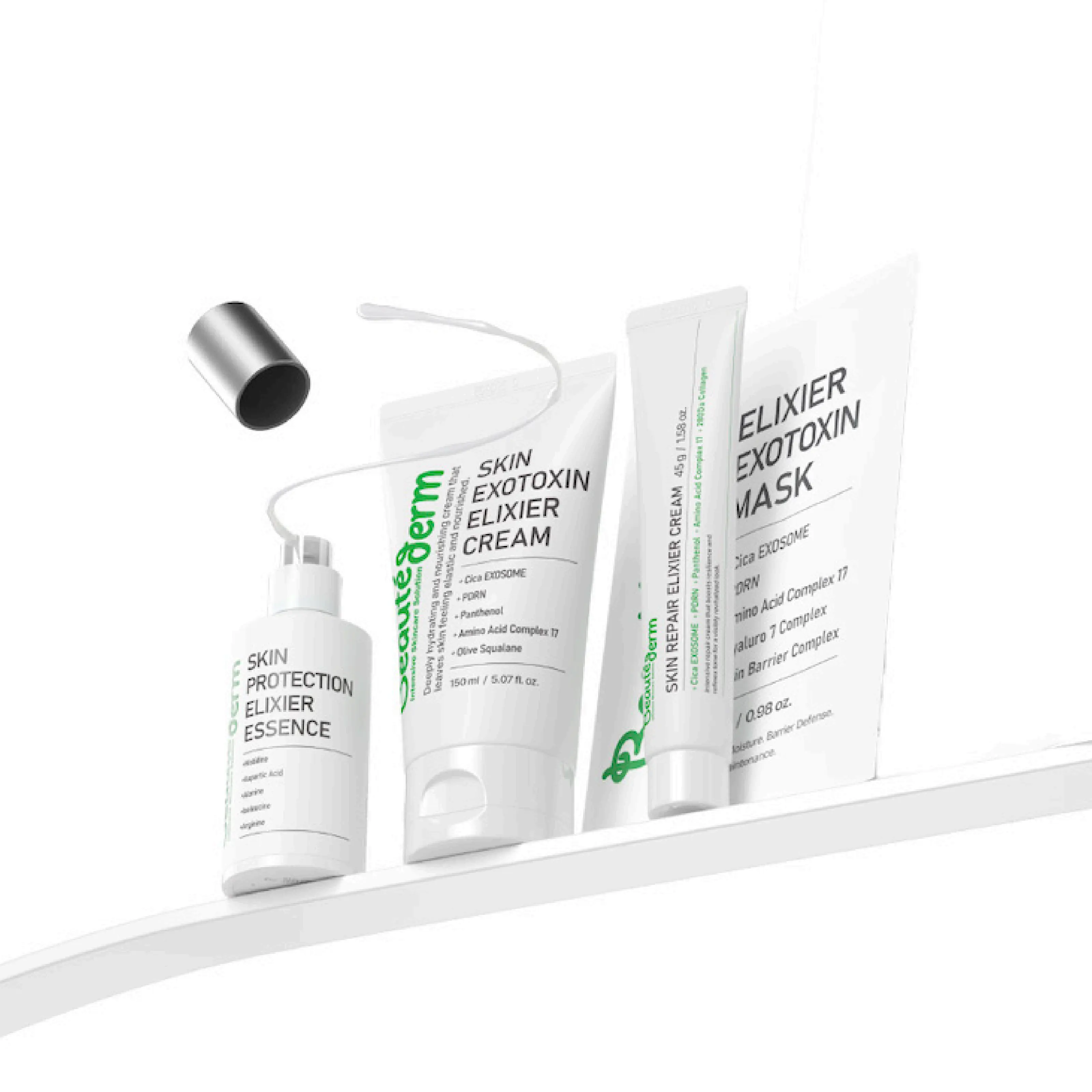 [Beautéderm]Skin Protection Care Set 4 Pieces: Helps soothe and protect the skin, hydrates and nourishes dry skin. Firm & Lift Serum