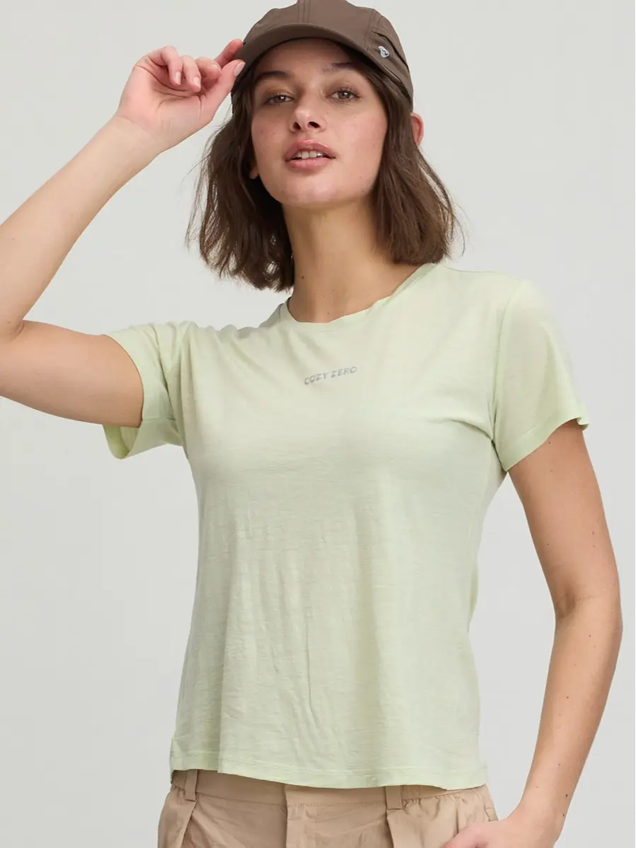 [PASTEL ACCENT] Women's 100% Merino Lightweight Tee