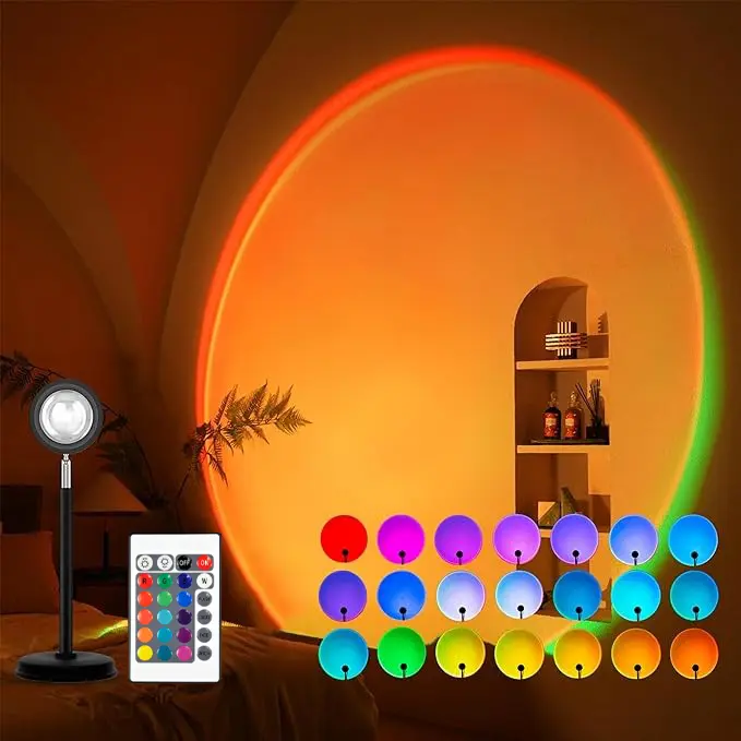 Sunset Lamp Projection, Not Only 16 Colors Sunset Lights, 180 Degree Rotation Led Light,for Party Bedroom Decor,Gifts For Her/Women