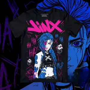 Jinx Arcane T-Shirt Japanese Anime Cartoon Gift T-Shirt