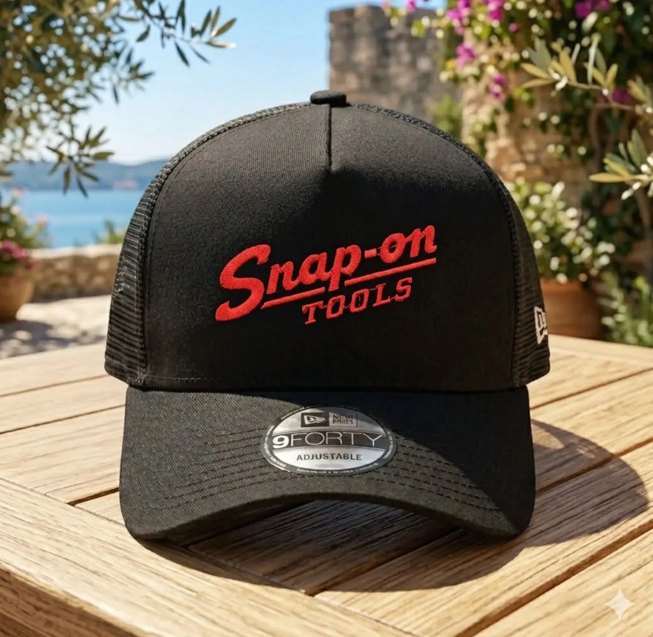 Snap On Tools Hat Baseball Black Red Logo Snapback Adjustable