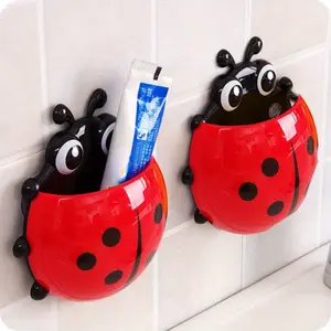 2pcs EW Toothbrush Holder Paste Suction Cup Toothbrush Holder