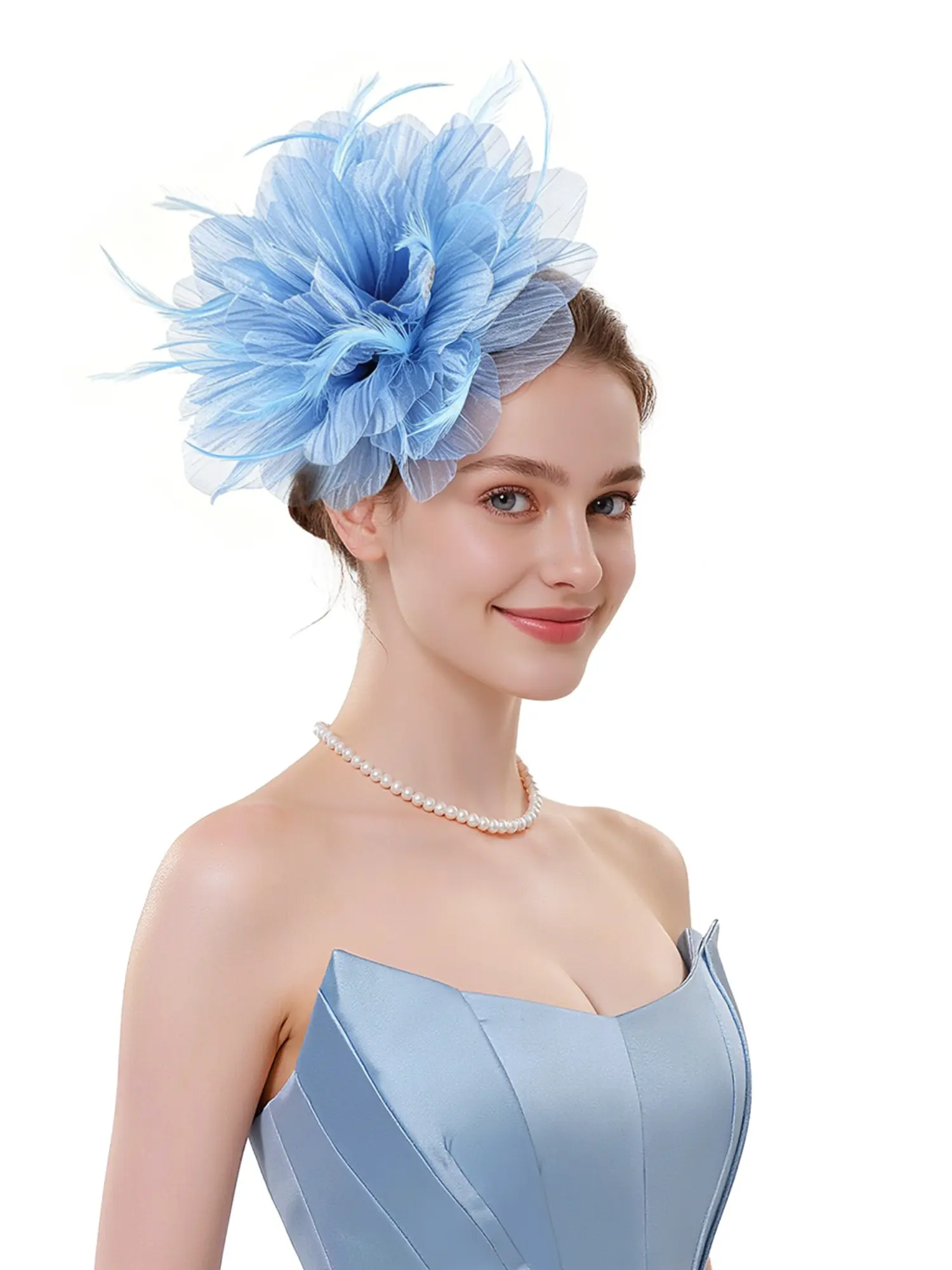 1PC Fascinator Hat Headpiece Hairpiece Flower Headpiece Womens Flapper Headpiece 20s Vintage Ditsy Floral Unique Pattern Versatile Accessory Vintage Aesthetic Bridal Wedding Hair Accessories for Derby/Wedding/Cocktail/Tea Party