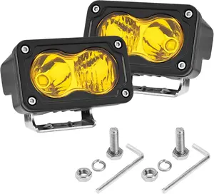 YCHOW-TECH 2PCS 3-Inch 40W Combo Beam LED Pods, Offroad Compatible Auxiliary Lighting Fog/Driving Lights for Trucks, Dirt Bikes, Auxillary Lighting