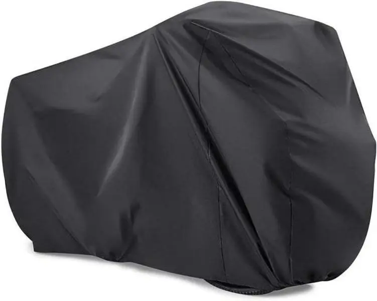 Black 210D Lawn Mower Cover - Heavy Duty Waterproof Lawn Tractor Protector (L 183x137x117cm) | UV Resistant, Tear-Proof, Outdoor Storage for Riding Mowers, Garden Tractors