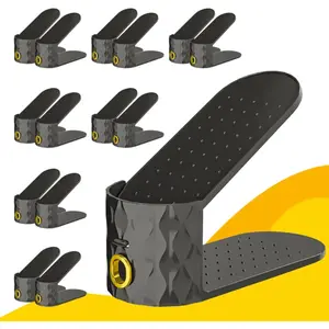 15 Pack Shoe Slots Organizer Adjustable Shoe Stacker for Closet Storage Double Layer Space Saver Durable and Stackable Shoe Holder for Sneakers Heels and Flat